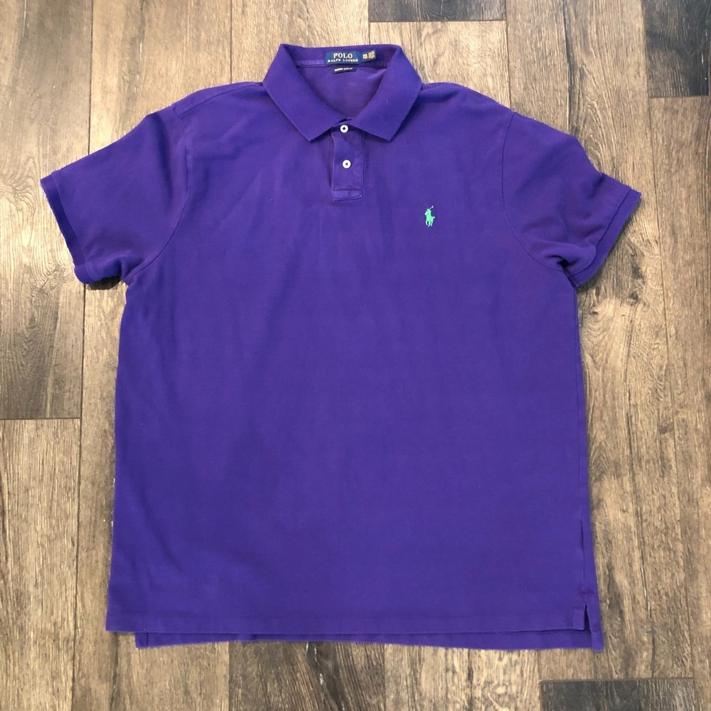 Polo Ralph Lauren Mens Purple Collared Cotton Golf Polo Shirt XXL